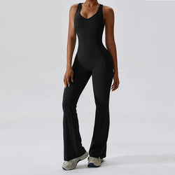 Backless long sleeve jumpsuit