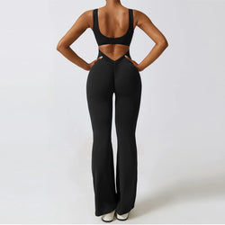 Backless long sleeve jumpsuit