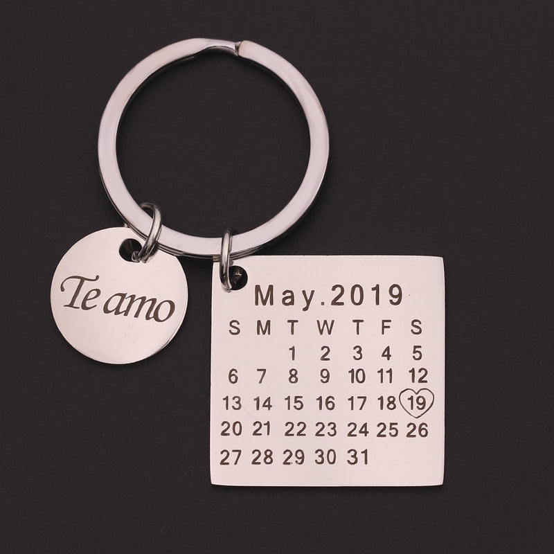 Personalized Calendar Keychain