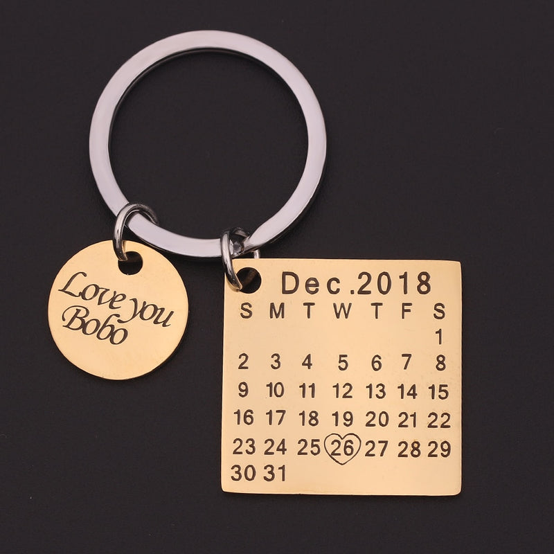 Personalized Calendar Keychain