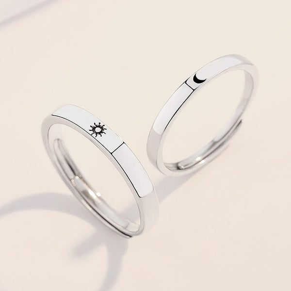 Sun & Moon Promise Rings Set