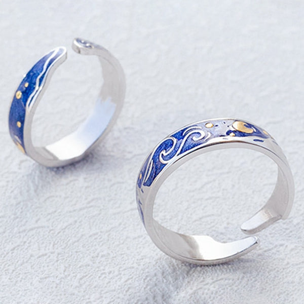 Vintage Starry Night Rings